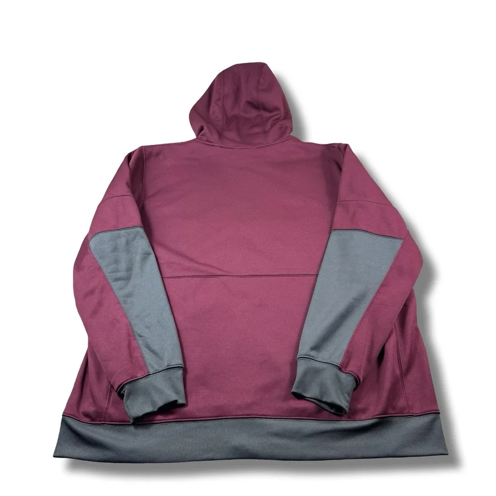 Nike Dri-Fit Virginia Tech Hokies Maroon On-Field Full-Zip Hoodie Mens 2XL EUC